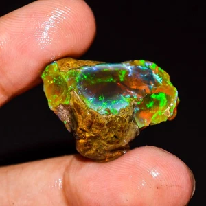 Large Opal Rough 28.00 Carat Natural Ethiopian Oil Opal Raw, Fire Opal Gemstone - Picture 1 of 5