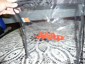 CLEAR STRING RUCKSACK MIT REISSVERSCHLUSS AARP WERBUNG - Bild 1 von 1