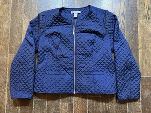 Chico’s Steppjacke Damen Größe 1 (Medium) Blau Full Zip - Bild 1 von 6