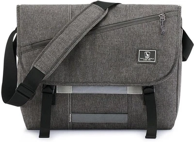 OIWAS Messenger Bag for Men, 15.6 Inch Laptop Crossbody Bags Inch, Grey  - Image 1 of 4