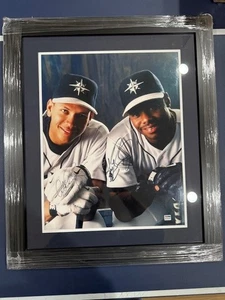 HUGEEEE 23.5X27.5 Alex Rodriguez/Ken Griffey Jr. SIGNED/FRAMED/SUEDE MATTED PSA - Picture 1 of 8