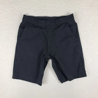 Shorts masculino Eddie Bauer 32 preto cinza 10" costura interna casual desempenho chino - Imagem 1 de 4