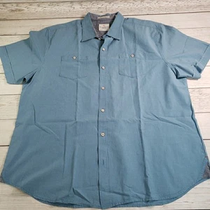Tommy Bahama Shirt Jeans Island Crafted Modern Fit Button Mens XXL Blue Check - Picture 1 of 9