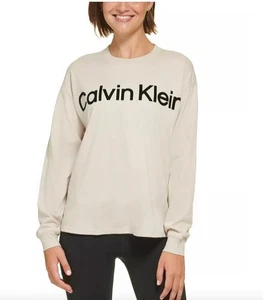 Calvin Klein Performance Women's Cotton Logo Sweatshirt XXL NEW $50 PF2T2350 - Picture 1 of 2