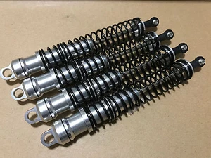 4 BIG BORE ALUMINUM SHOCKS for 1/8 Savage XL Silver !! - Picture 1 of 4