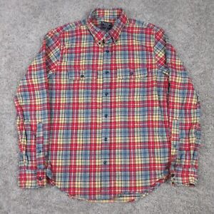 Abercrombie Fitch Shirt Mens Medium Multicolor Plaid Tartan Flannel Button Down