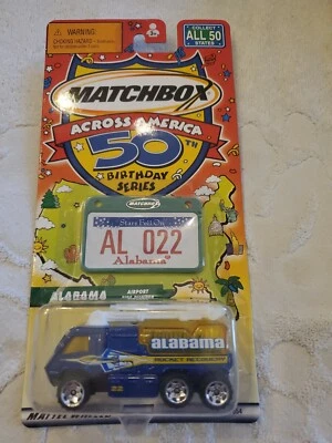 2001 MB Across America 50th Birthday Series Alabama Airport fire pumper Bad Card - Image 1 of 4