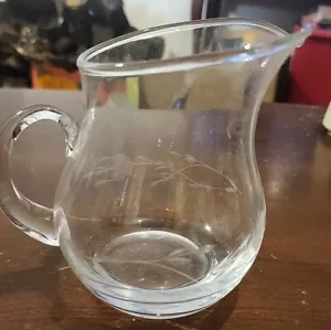 Princess House Heritage Pattern Etched Clear Glass Pitcher - Picture 1 of 7