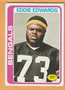 Eddie Edwards Cincinnati Bengals 1978 Topps #374 Miami Hurricanes Fort Pierce FL - Imagen 1 de 2