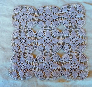 6 VTG HandCrocheted Cotton Doilies Natural Tan 9-Circle Star Design Made Turkey - Picture 1 of 6