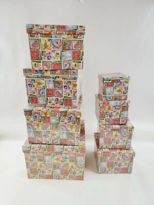 8 Piece Christmas Theme Gift Nesting Boxes - Image 1 of 4