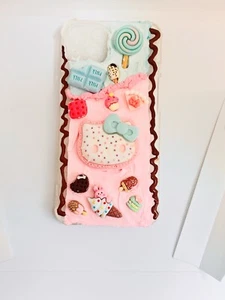 Kitty Kawaii Decoden Phone Case  ,  Cartoon Decoden Cookie Handmade Case DIY - Picture 1 of 8