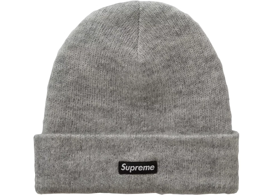 Gorro Mohair Supreme Box Logo FW20 Talla Única - Gris Foto 1 de 1