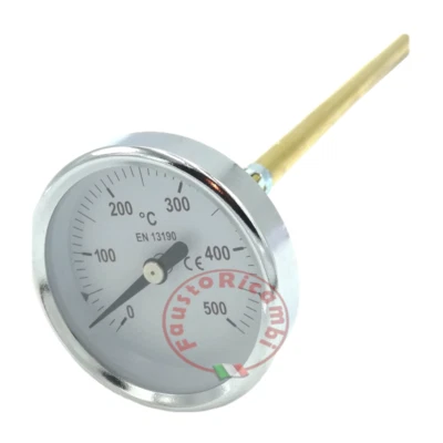 FAUSTORICAMBI THERMOMETER FOR WOOD OVEN FUMES 500 ° C DEGREE PROBE LONG CM 25