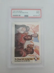 1991-92 Skybox - #337 Michael Jordan, Scottie Pippen, Horace Grant PSA 9 OTTIME CONDIZIONI - Foto 1 di 2
