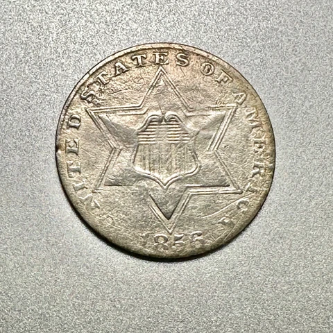 1856   3 CENT SILVER     NICE DETAIL   AFFORDABLE KEY DATE  #3155 Cover