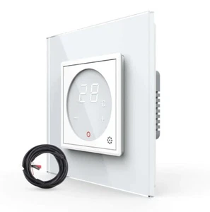 Termostato de ambiente LIVOLO ext. Sensor de temperatura suelo radiante / calefacción eléctrica marco de vidrio - Imagen 1 de 12