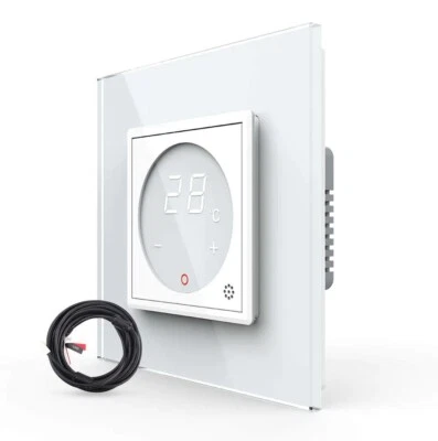 LIVOLO Raumthermostat ext. Temperaturfühler Fußboden / Elektroheizung Glasrahmen - Bild 1 von 4