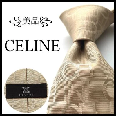 CELINE Genuino Usado Seda Hombres Corbata Corbata Vestido Clásico Lujo Multicolor #33 Foto 1 de 4