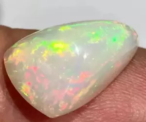 High Dome Freeform Trillion White Opal Ethiopian Hydrophan Welo Cab 5ct e07 - Bild 1 von 11