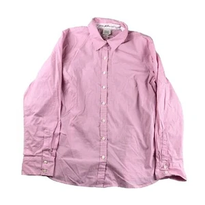 Van Heusen Shirt Womens XL Pink Checked Long Sleeves Button Up Slim Fit Top - Picture 1 of 10