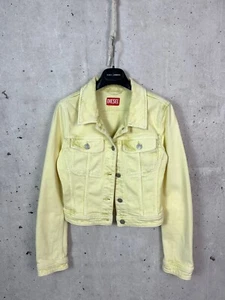 Chaqueta para mujer Diesel De-Slimmy recortada amarilla de mezclilla lavada talla S” - Imagen 1 de 10