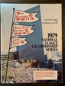 RARE 1979 "REDS VS PIRATES" NLCS PLAYOFF PROGRAM: Stargell, Parker, Bench, - Picture 1 of 4