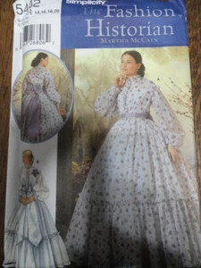 Simplicity 5442 Fashion Historian Martha McCain Wedding Southern Belle 14-20 - Picture 1 of 4