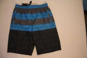 Mens Swim Trunks XL Board Shorts Swimsuit Pockets Lined Beach Drawstring Blue - Picture 1 of 2