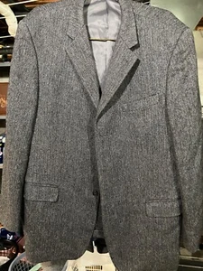 Fischgrät Sportjacke 46 lang - grau/schwarz - Bild 1 von 2