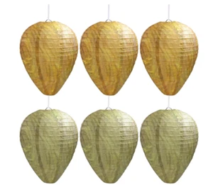 6 Pack Fake Hornet Nest Decoy Safe Wasp & Carpenter Bee Repellent Outdoor - Picture 1 of 15