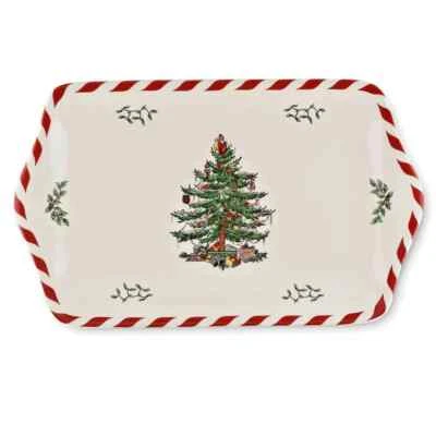 SPODE CHRISTMAS TREE PEPPERMINT TRAY DISH 12" NIB GREAT GIFT $44 COLLECTIBLE - Image 1 of 2