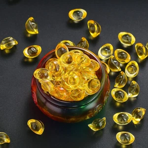 20pcs Mini Feng Shui Gold Ingot Crystal Chinese Yuan Bao Prosperity Attract - Picture 1 of 6