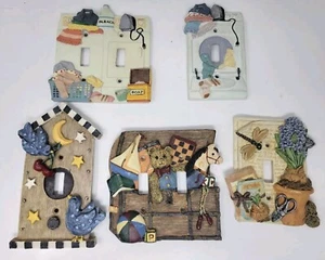 Vintage Fidschi Keramik Porzellan Lichtschalter Steckdose Abdeckungen Menge 5 - Bild 1 von 11