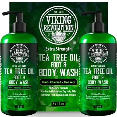 Antifungal Tea Tree Oil Body Wash Soap For Men Help Athlete Foot Strength 2 Pack - Image 1 of 4