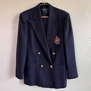 Vintage Lauren Ralph Lauren Blazer Jacket Womens Size 8 Made In USA