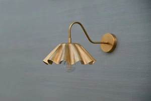 1950 Mid Century   Wall Sconce Stilnovo Style Wall Fixture Sconce brass - Picture 1 of 8