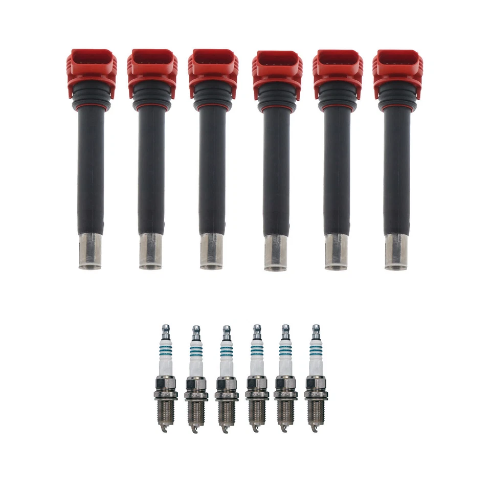 Kit de bujías de alimentación Bosch 6 bobinas de encendido Denso 6 iridio para Audi A6 3.2 V6 Foto 1 de 1