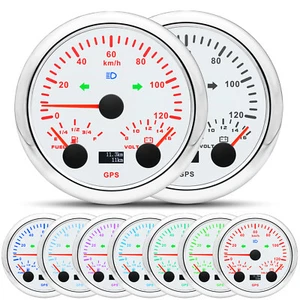 85mm 3 IN 1 GPS Speedometer 120km/h with Volt Fuel Level Gauge for Boat Car ATV - Picture 1 of 14