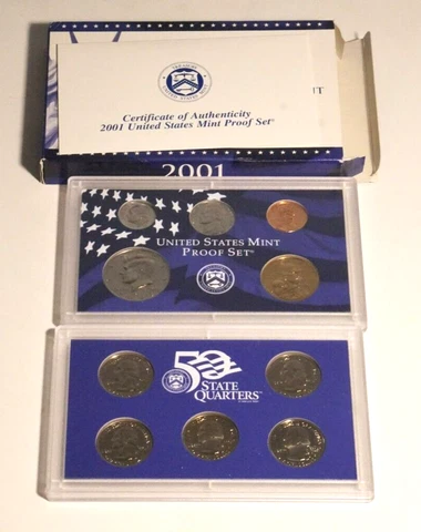2001 S US Mint Proof Set 10 Coins (INV G) Cover