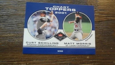 2001 FLEER PLATINUM CHART TOPPERS # 410 CURT SCHILLING  BASEBALL CARD - Image 1 of 2