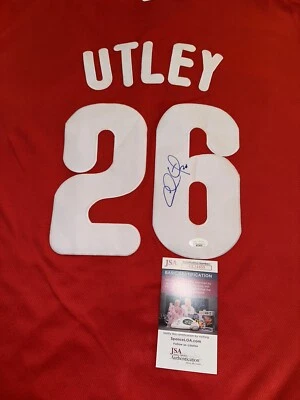 Chase Utley Signed Philadelphia Phillies Jersey JSA New - Image 1 of 4