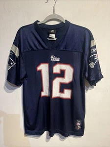NEW ENGLAND PATRIOTS FOOTBALL NFL TOM BRADY JERSEY KIDS Medium 10-12 Reebok - Picture 1 of 7