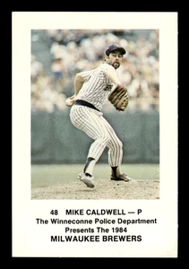 1984 Mike Caldwell Milwaukee Brewers Police Card - Picture 1 of 2