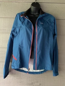 Sugoi Versa Convertible Cycling Jacket Womens Sz M Blue Magnetic Sleeves Collar - Picture 1 of 23