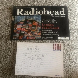2 Radiohead Tickets Restposten Konvolut 2003 Earls Court - Bild 1 von 1