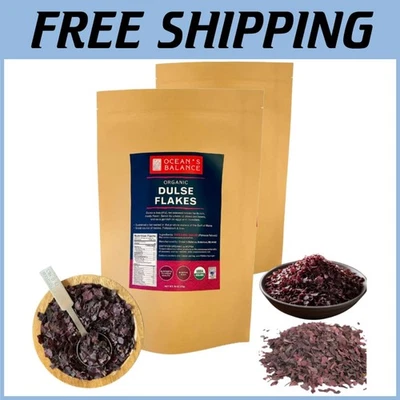 Organic Dulse Flakes - Nutrient-Dense Sea Vegetable - Image 1 of 4