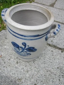 Tarro de conservas loza con glaseado de sal azul de los años 20, aprox. 7 litros - Imagen 1 de 1