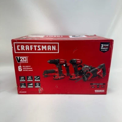 New Craftsman CMCK60102 20V 6 Tool Combo Kit - Image 1 of 4