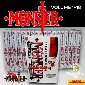 MONSTER Manga Vol.1-18 SET SCIOLTO/COMPLETO serie completa fumetti inglesi NUOVO - Foto 1 di 23
